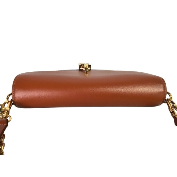 LOUIS VUITTON Small Mini Padlock on Chain Strap Bag Monogram Leather Brown LV - Picture 10 of 14